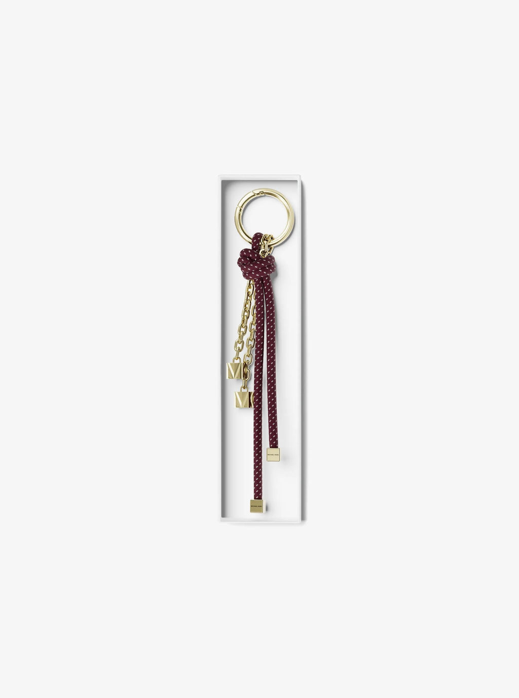 Gold-Tone and Speckled Cord Bag Charm