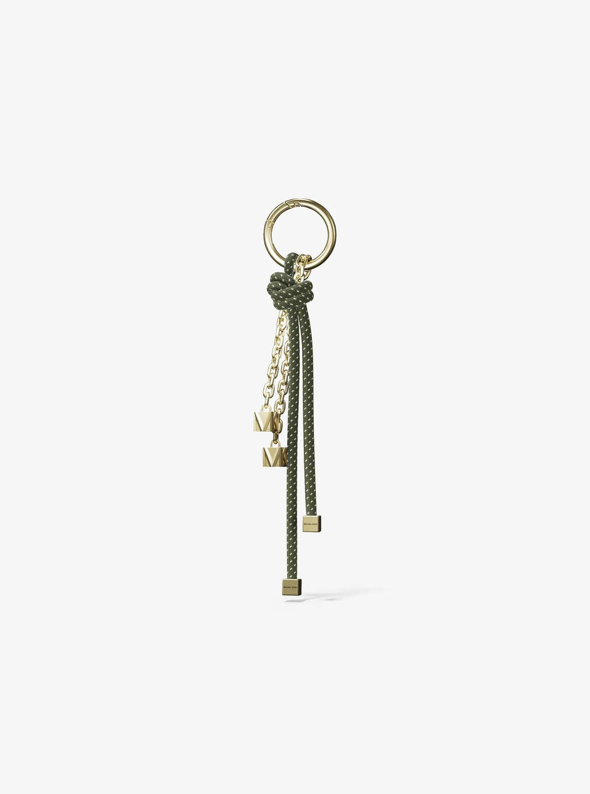 Gold-Tone and Speckled Cord Bag Charm