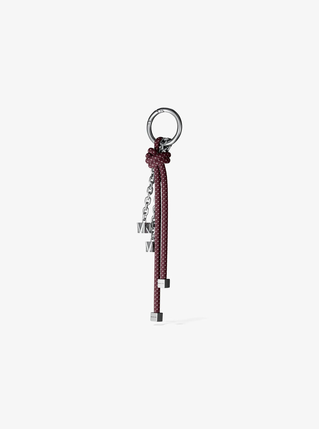 Silver-Tone and Speckled Cord Bag Charm