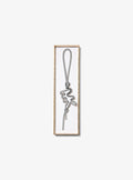 Puffy Logo Metallic Leather Bag Charm