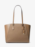 Taryn Large Signature Logo and Leather Tote Bag
