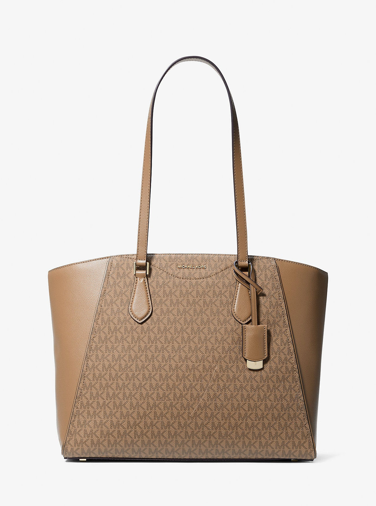 Taryn Large Signature Logo and Leather Tote Bag