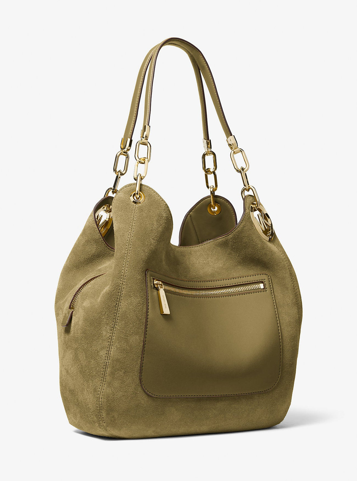 Lillie Large Suede Shoulder Bag