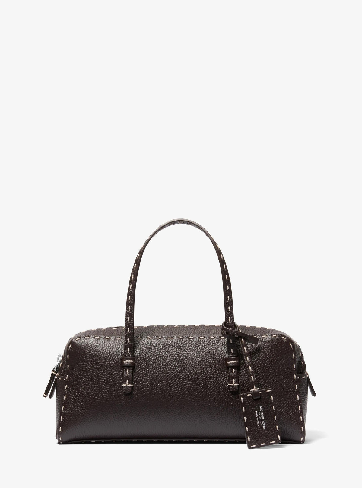 Roberta Hand-Stitched Pebbled Leather Satchel
