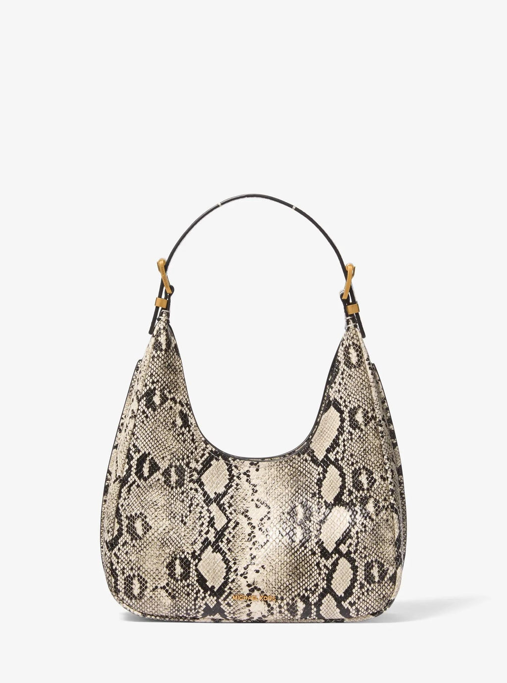Nolita Small Snake Embossed Leather Hobo Shoulder Bag