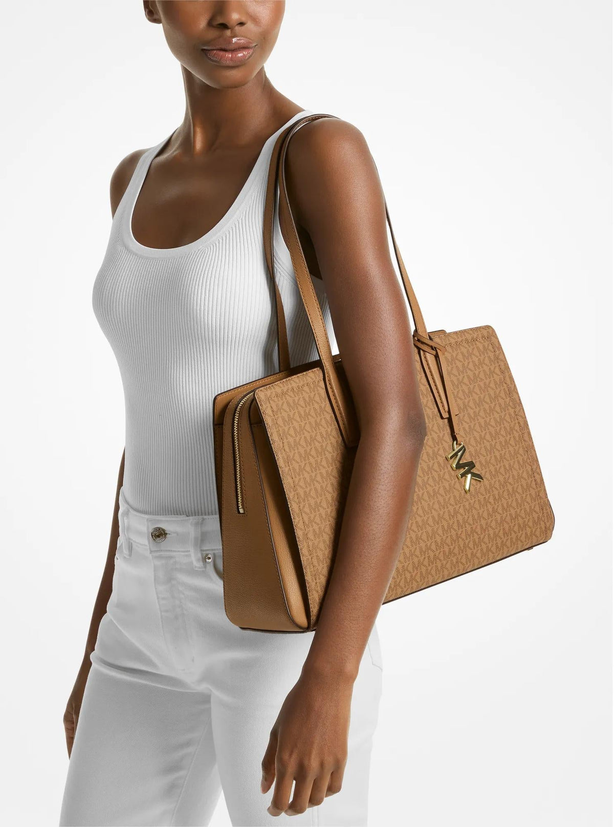 Laila Medium Signature Logo Tote Bag
