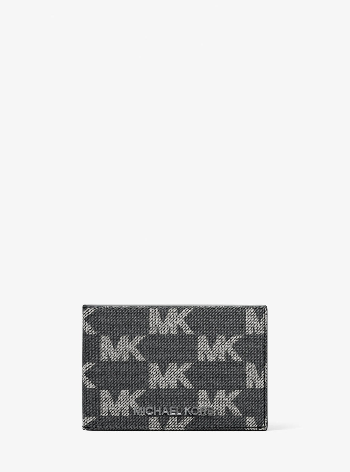 Cooper Medium Logo Jacquard Denim Wallet