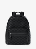Jet Set Medium Logo Debossed Pebbled Leather Backpack
