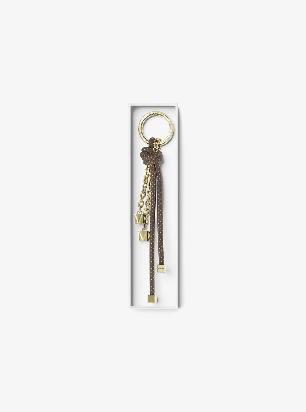 Gold-Tone and Speckled Cord Bag Charm