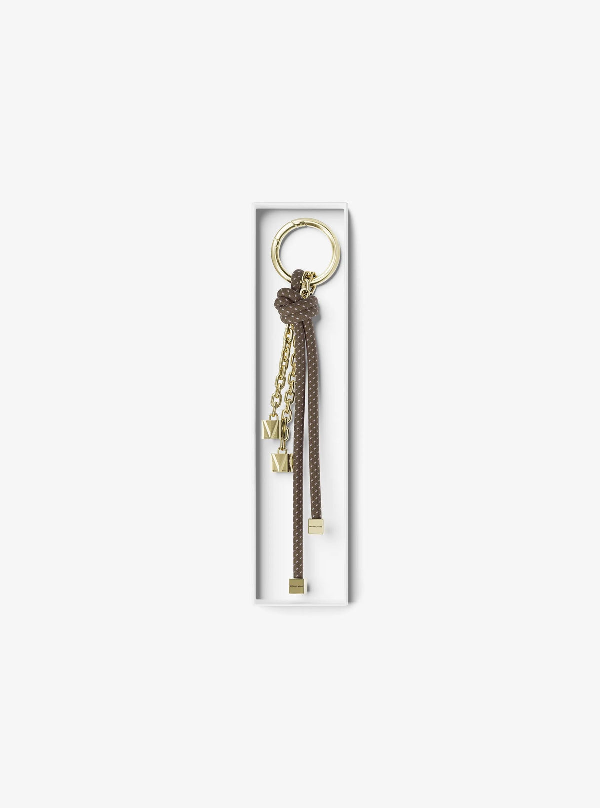 Gold-Tone and Speckled Cord Bag Charm