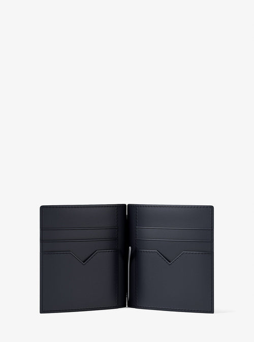 Edison Scratch-Resistant Leather Card Case with Money Clip
