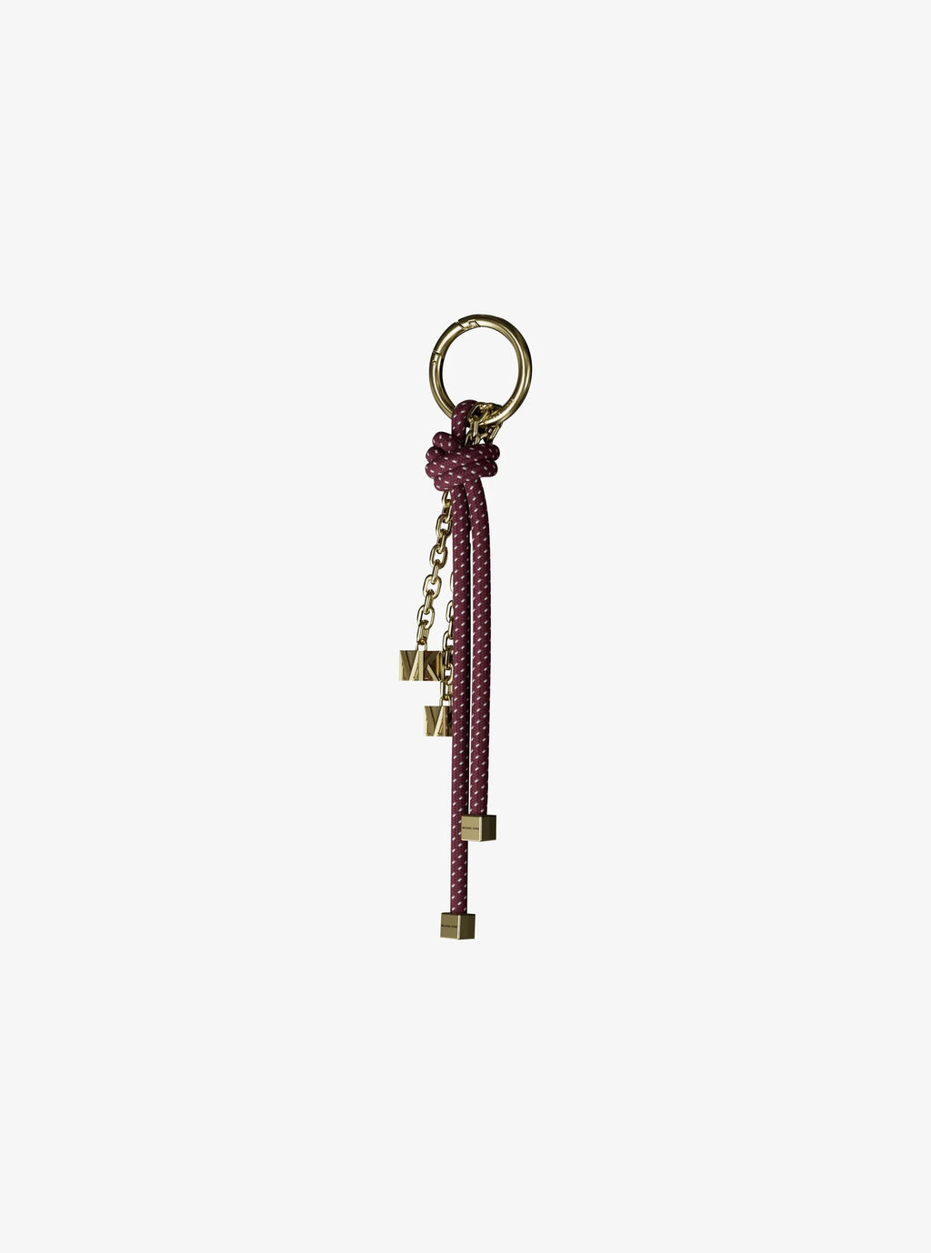 Gold-Tone and Speckled Cord Bag Charm