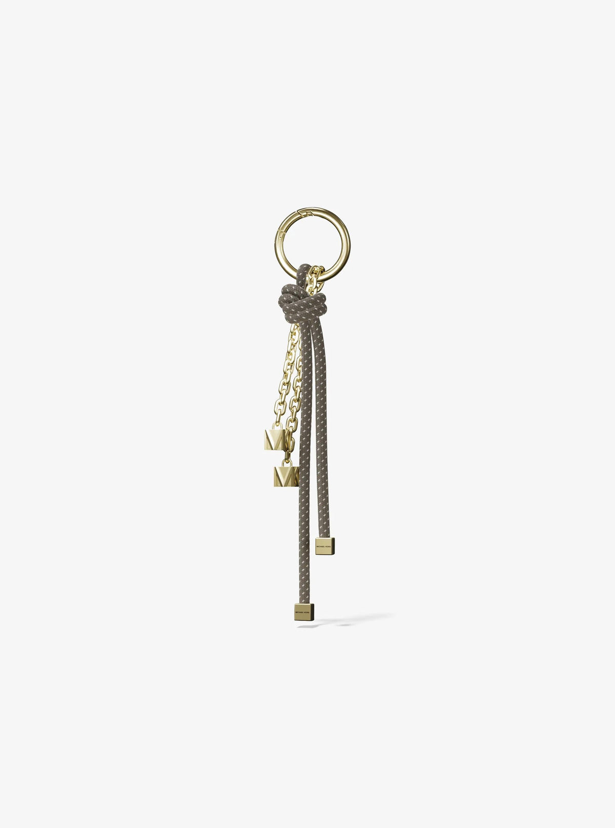 Gold-Tone and Speckled Cord Bag Charm