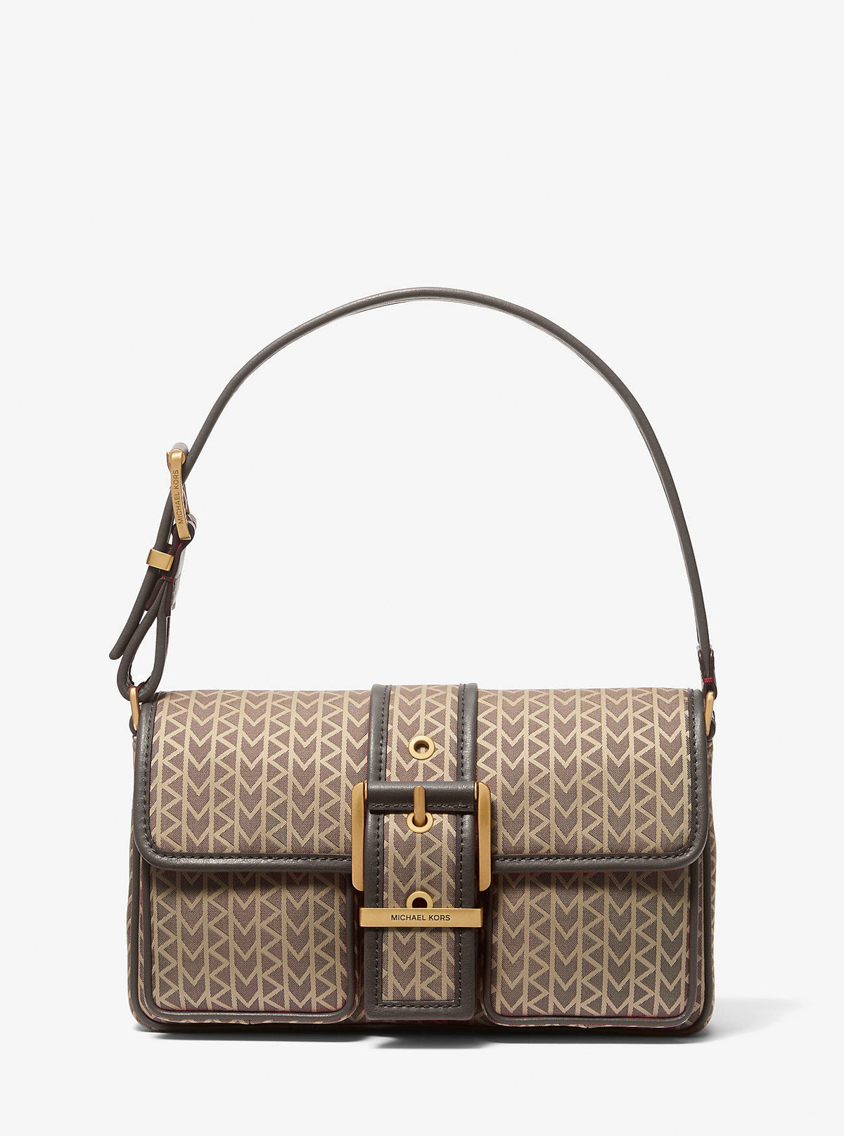 Colby Medium MK2000 Logo Jacquard Shoulder Bag
