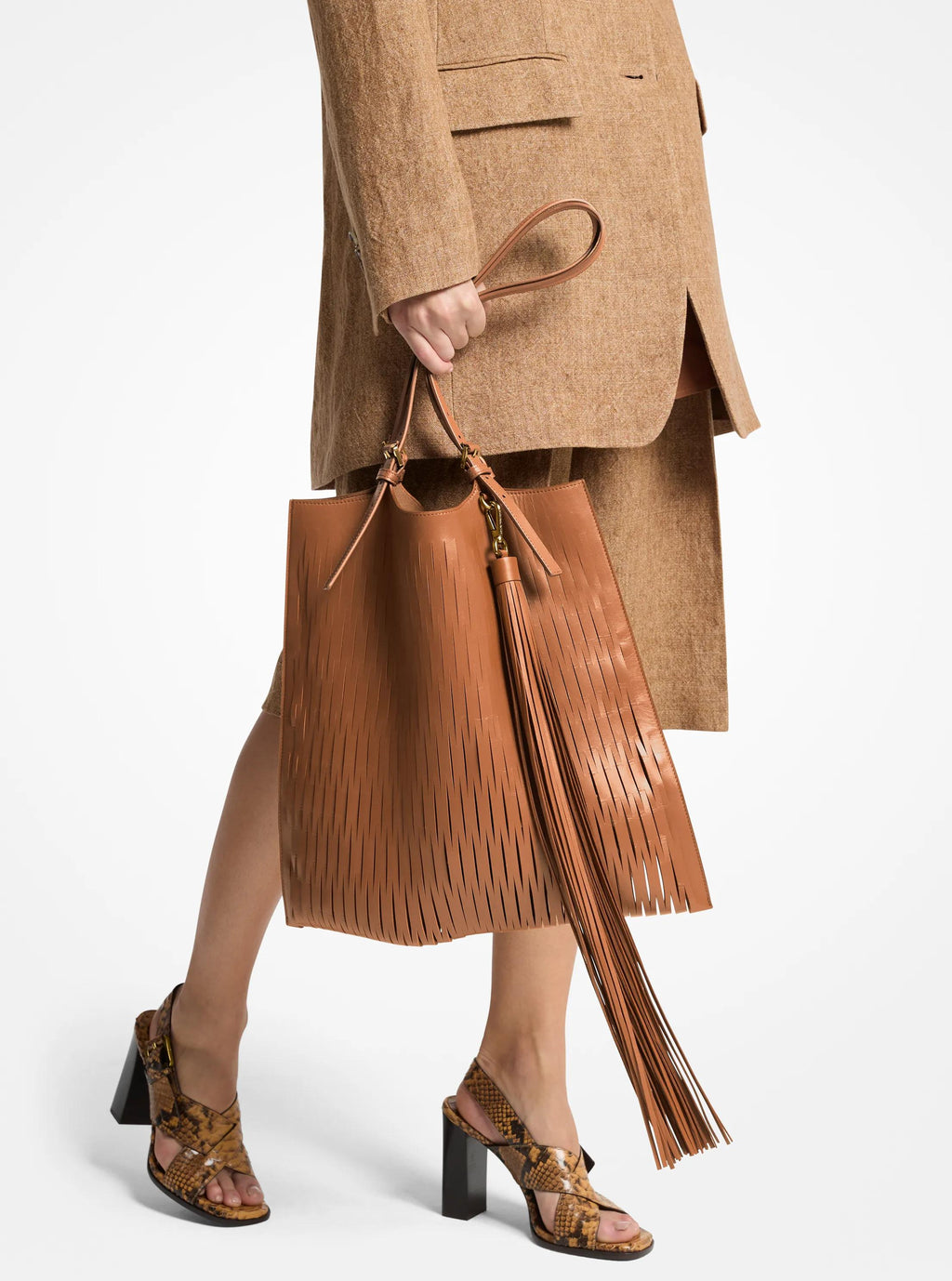 Marianne Perforated Leather Market Bag