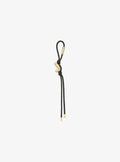 Initial Gold-Tone and Speckled Cord Bag Charm