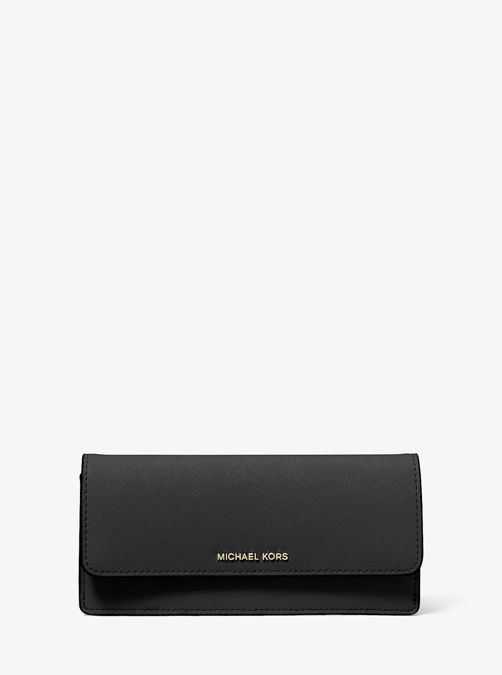 Jet Set Large Saffiano Leather Snap-Front Wallet