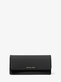 Jet Set Large Saffiano Leather Snap-Front Wallet