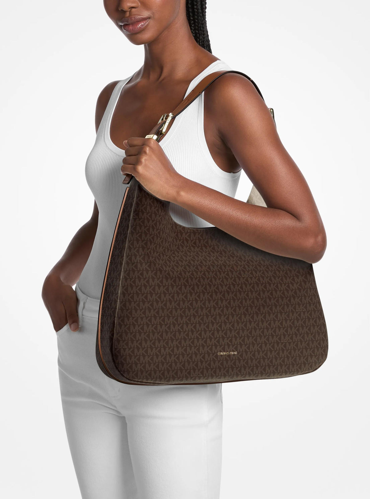 Nolita Large Signature Logo Hobo Shoulder Bag