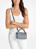 Jana Extra-Small Signature Logo Print Denim Convertible Crossbody Bag