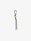 Initial Gold-Tone and Speckled Cord Bag Charm