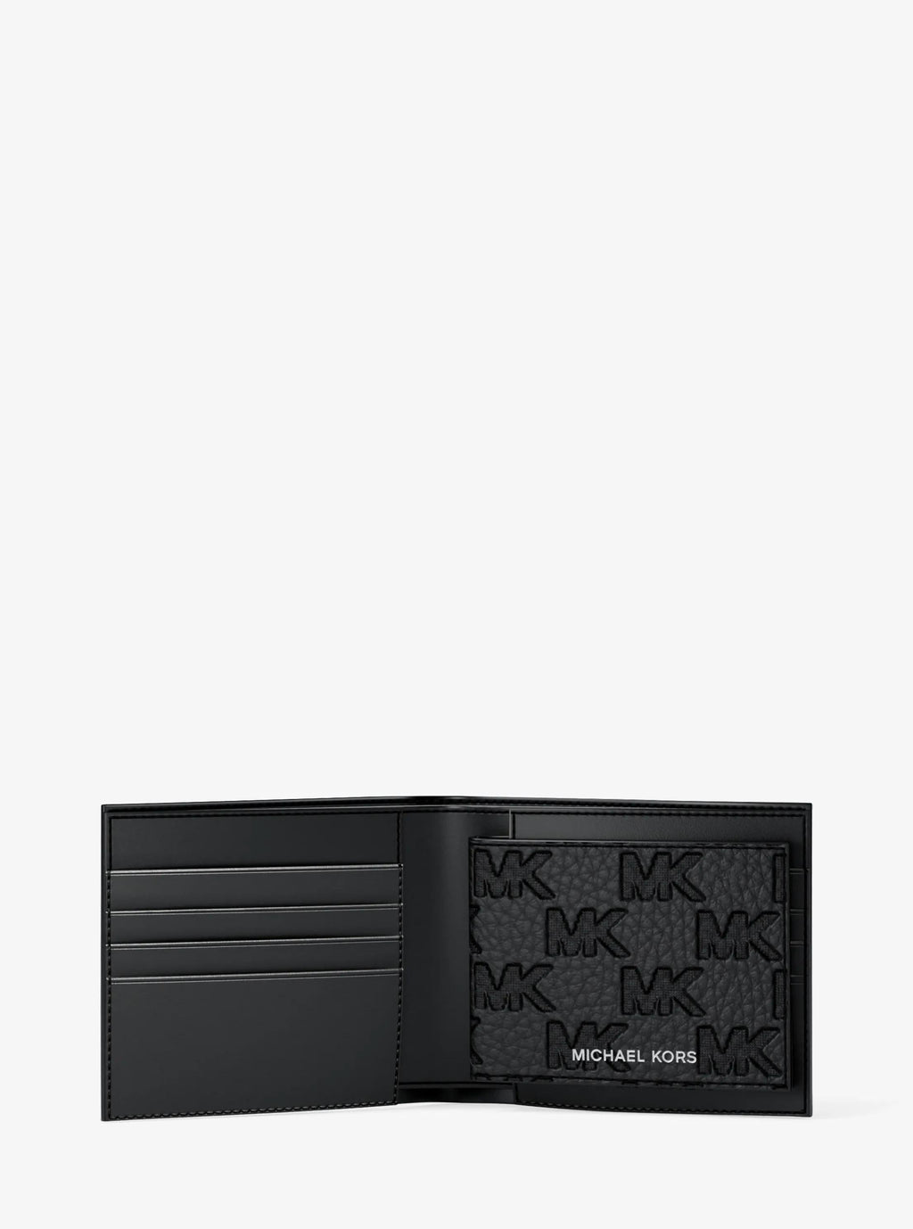 Hudson Logo Embossed Leather Billfold Wallet and Passcase