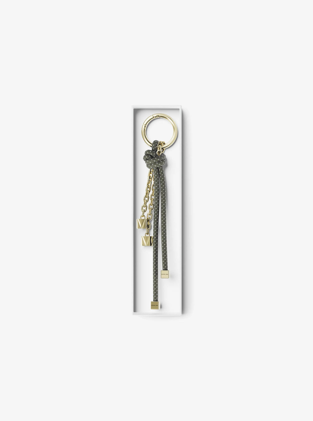 Gold-Tone and Speckled Cord Bag Charm