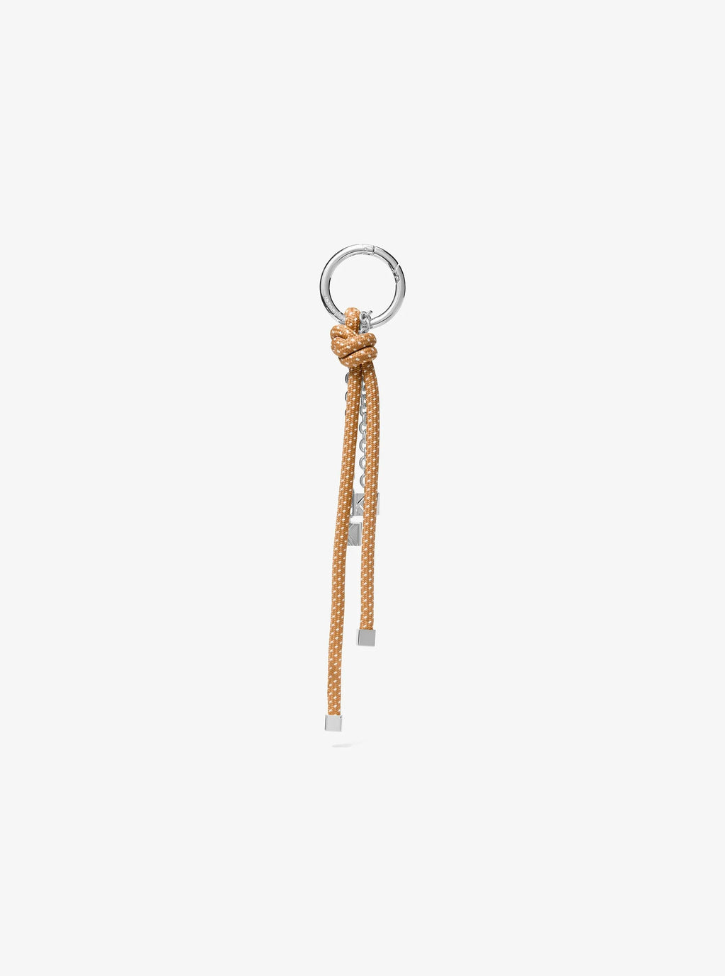 Silver-Tone and Speckled Cord Bag Charm