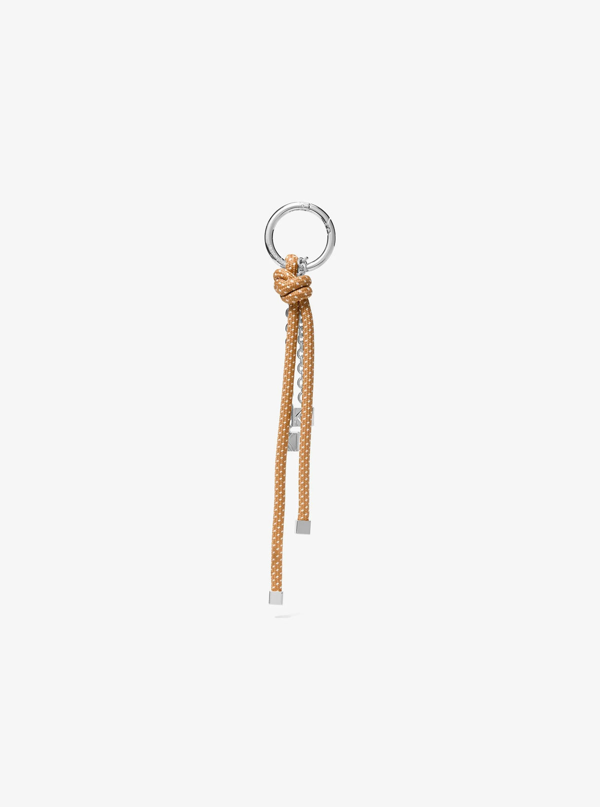 Silver-Tone and Speckled Cord Bag Charm