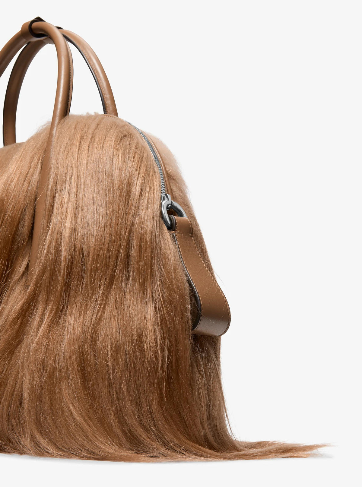 Kaitlin Large Long Haired Shearling Dome Satchel